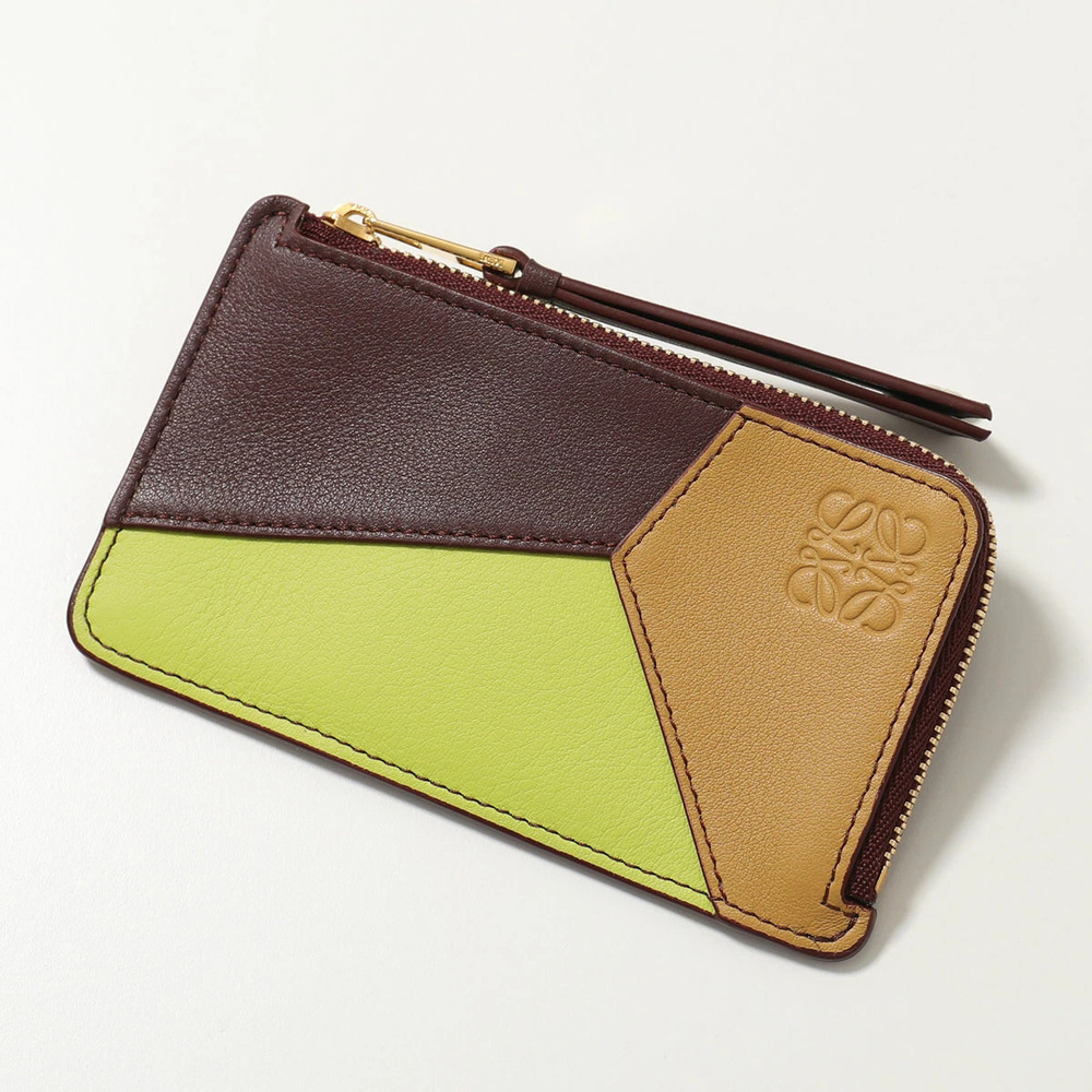 Loewe Puzzle coin case Wallet Anagram Card Fragment Wallet SAHARA Burgundy Red